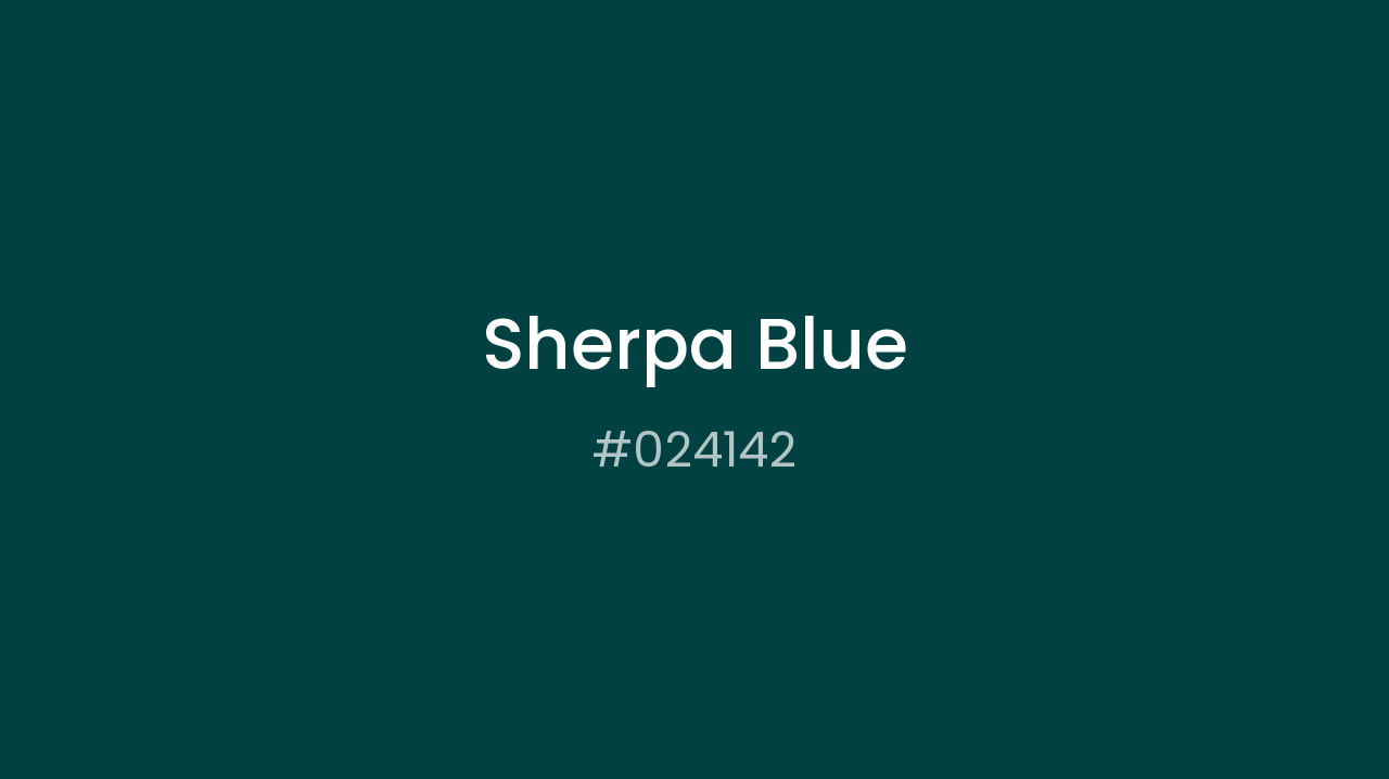 #024142 Sherpa Blue | Dopely Colors