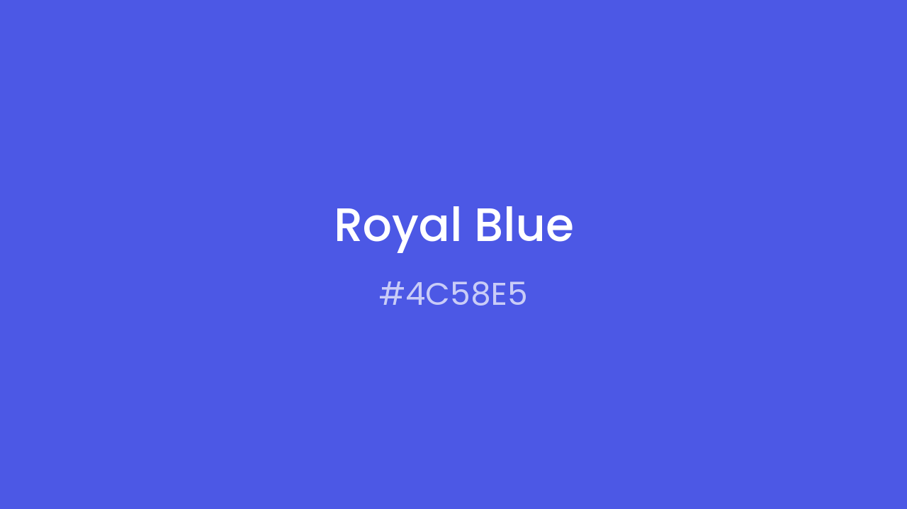 #4C58E5 Royal Blue | Dopely Colors