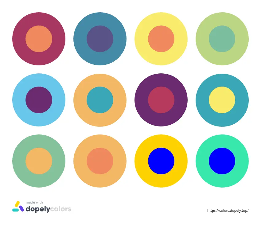 Showing examples of contrast, the difference between two colors