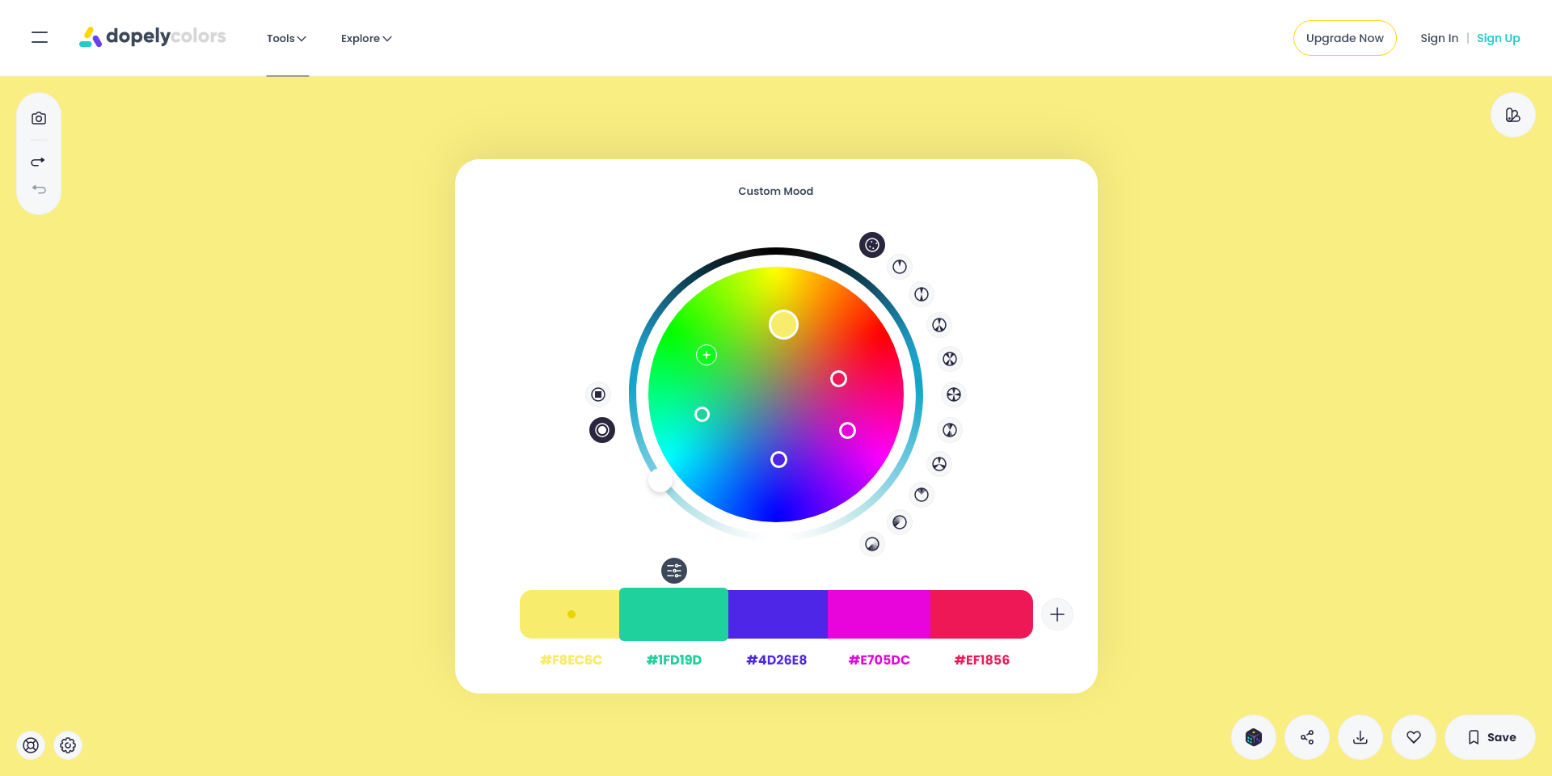 Dopely free color wheel tool for designers