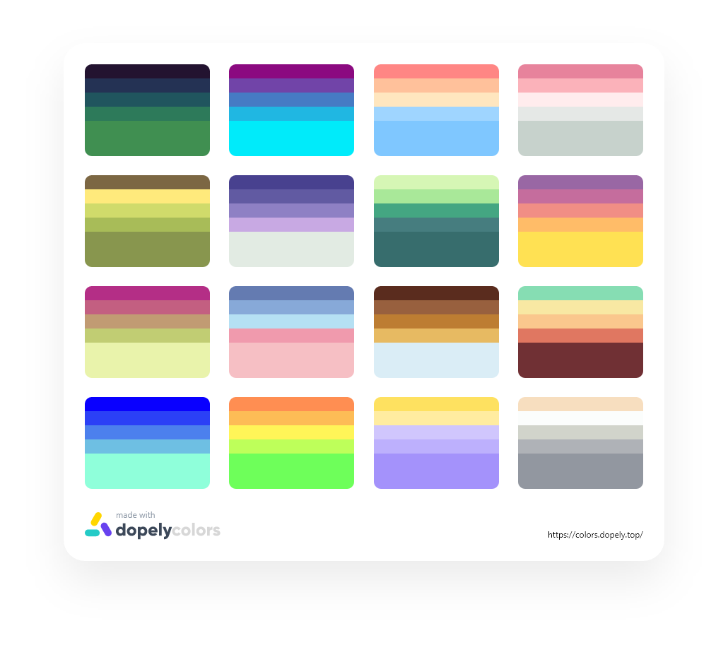 University Acquisition Humidity Color Palette Generator Tool | Dopely Colors