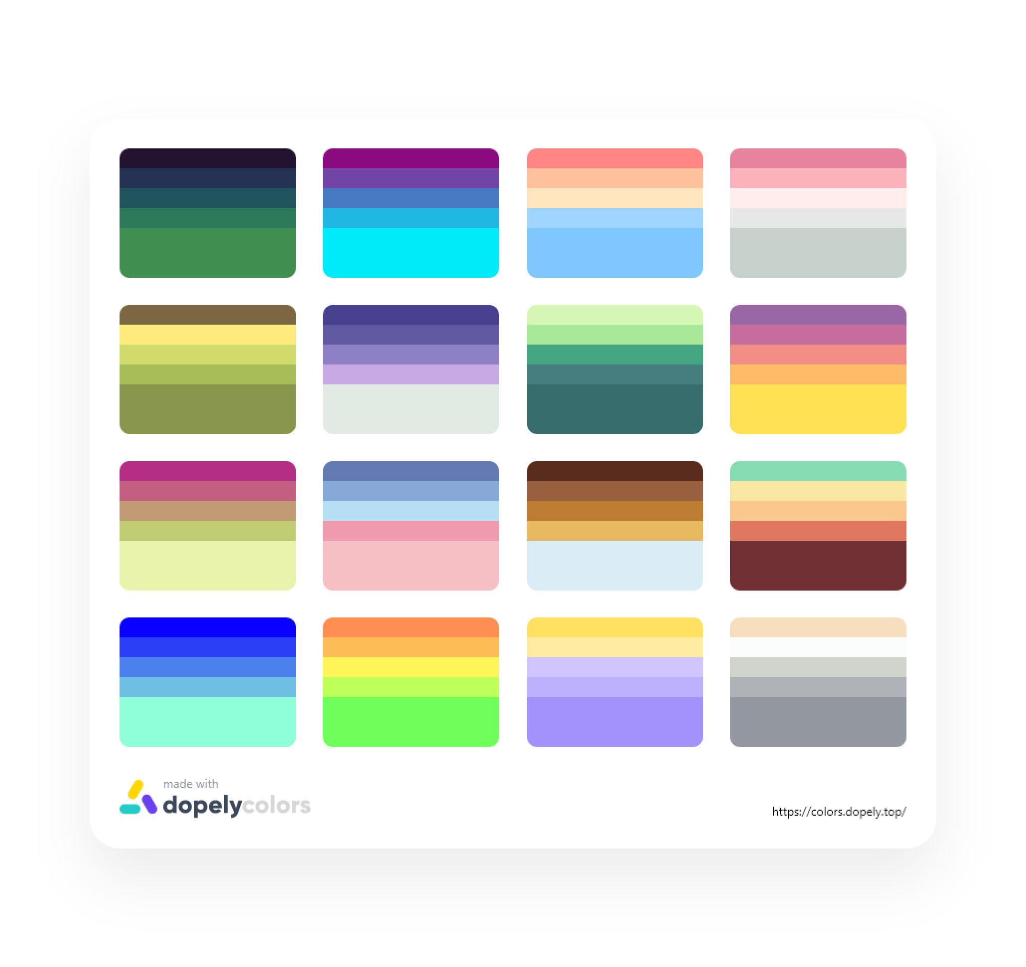 Dopely free online color palette explorer have millions of idea to get inspire to choose your color combination