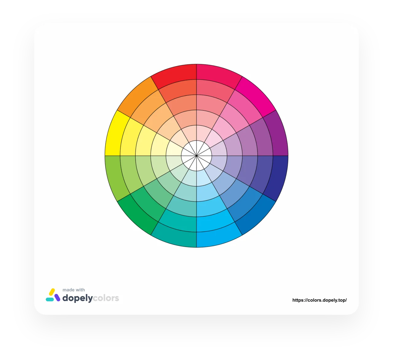 Hue color wheel dopely