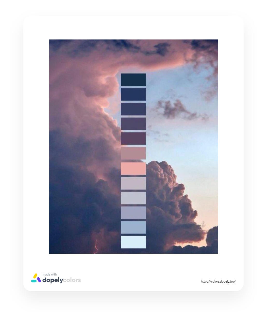 Color palette inspiration from natural sky